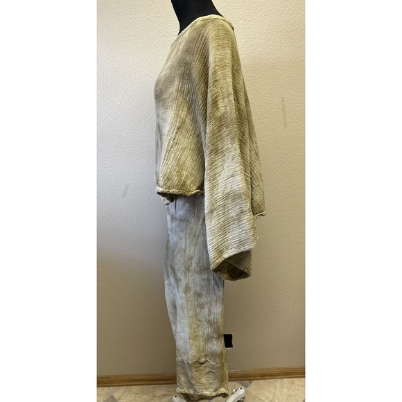OH MY GAUZE cotton Relaxed Fit matching pants set top Lagenlook Boho S/M - Picture 2 of 16